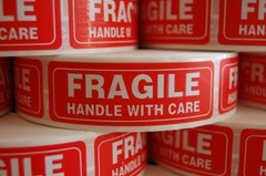 1000 Per Roll 1×3 FRAGILE HANDLE WITH CARE Stickers Labels, Easy Peel and Apply