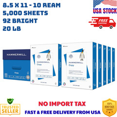 Hammermill Copy Plus 8.5″ x 11″ Printer Paper, 20 lbs 92 Brightness 5000 Sheets