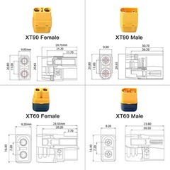 10 AWG XT60 Female Male Connector Adapter Solar Extension Cable RC Battery Cable