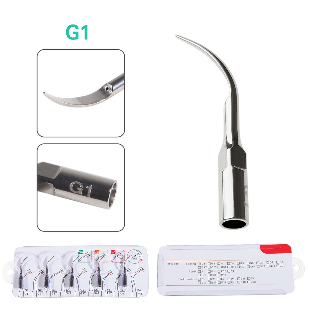 5*Dental Ultrasonic Piezo Scaler Tip fit Woodpecker EMS/DTE SATELEC Handpiece US
