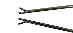 2PCS Laparoscopic Needle Holder Curved Right And Left Jaw 5mm SS Instruments CE