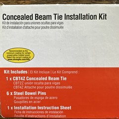 Simpson CBT4Z-KT Concealed Beam Tie ZMAX 6×6 Post Beam Connector, for 6×6 beams