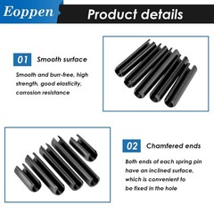 230Pcs SAE Roll Pin Assortment Set – Slotted Spring Pins Steel Split Expansion P