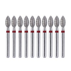 USA AZDENT Dental Diamond Burs Football Shape FG Burs Fine 379-023F/368-023F Red