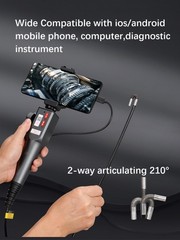 Articulating Borescope, Two-Way 180° 5.5mm Lens IP67 Waterproof Steering Probe