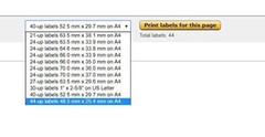 Amazon FBA Label (100 Sheets 4400 Labels) 44-up labels 48.5*25.4mm on A4