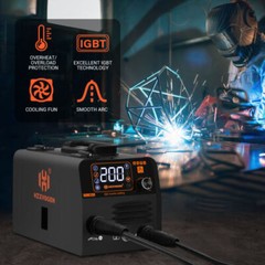 HZXVOGEN 3 in 1 MIG Welder 200A Flux MIG/Lift TIG/MMA Welding Machine 110V
