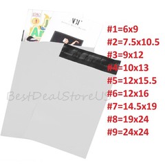 200 12X15.5 White Poly Mailer Self Sealing Shipping Envelopes Bags 12”X15.5” #5