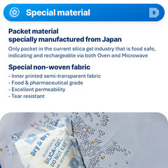 100 gram X 7 PK “Dry & Dry” Food Grade Orange Indicating Silica Gel Packets