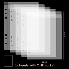BAOFALI 40 Pages/2Set A5 6 Ring Clear Stamps Storage Embossing Folder Storage…
