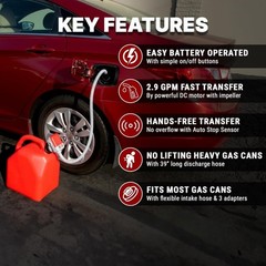 Cordless Automatic Fuel Transfer Pump with Auto Stop Sensor Overfill Protection