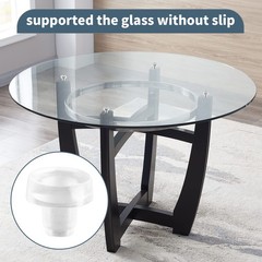 Litoexpe Glass Table Top Bumpers with Stem, 30 Pieces Clear -30 Pieces,