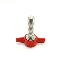 5/16″ Thumb Screw Bolts with Red Butterfly Tee Wing Knob 1 1/2″ Plastic Cap SS