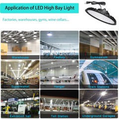 200W UFO LED High Bay Light,Commercial Warehouse led Lighting Stadium UFO Lights