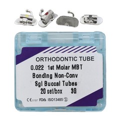 20 Sets Dental Orthodontic Buccal Tubes Brackets Roth MBT 0.022 1st 2nd Molar 3G