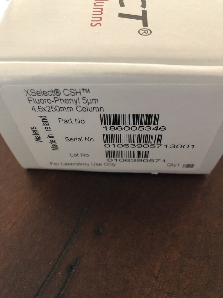 Waters HPLC column Xselect CSH Fluoro-Phenyl 4.6mm X 250 mm 5um Brand New