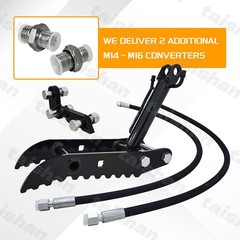 L-Shaped Bracket Hydraulic Thumb Clip For Mini Excavators Attachments 3-Holes