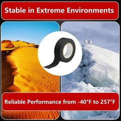 Wire Harness Tape 8 Rolls-Total 328 FT, Polyester Fabric,Flame Retardant,at 257℉