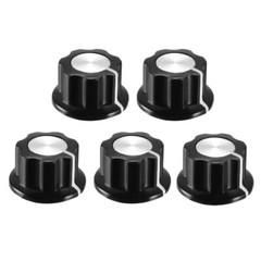5Pcs Speaker Control Knob Amplifier Knob Black for 6.4mm Dia Shaft Potentiometer