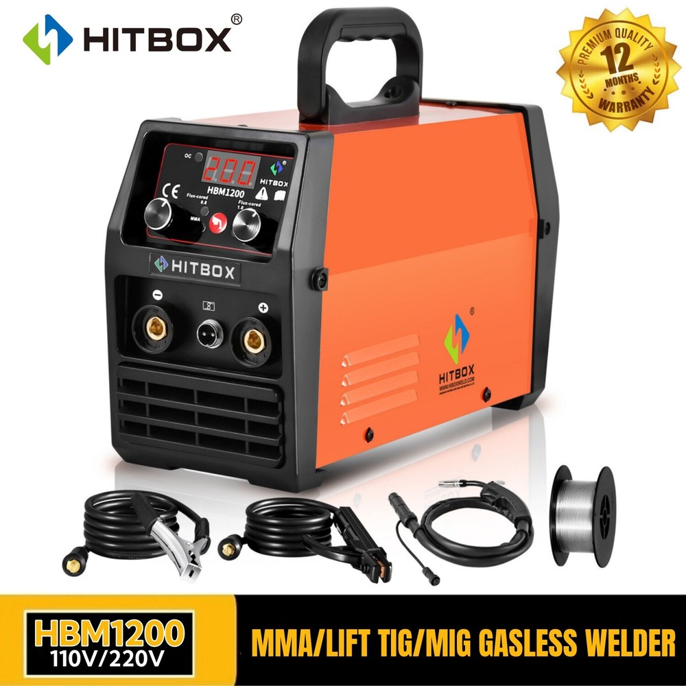 HITBOX 140A 3 in 1 MIG Welding Machine TIG MMA Semi-automatic Welder Inverter