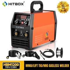 HITBOX 140A 3 in 1 MIG Welding Machine TIG MMA Semi-automatic Welder Inverter