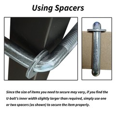 4 PCS Square UBolts Trailer Clamp Fits 2/2.5/3/3.5/4 Inch Wide 0.5 Inch
