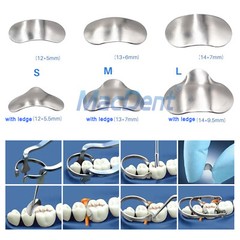 Dental Sectional Matrix System Contoured Metal Matrices Refill Matrix Bands 50x