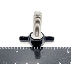 M8 x 25mm Thumb Screw T Bolts Black Clamping Tee Wing Knob Stainless 8mm 10 Pack