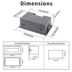 2Pcs Digital Display 0-10V 4-20mA 0-20mA V/A Analog Input Meter For Sensor HOT