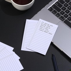 400 Pack 3×5 Vertical Ruled Index Cards with Check Boxes for Daily To Do