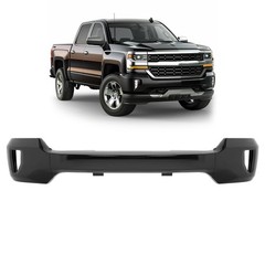 Front Bumper w/ Fog Light Holes Steel Black 2016-2019 Silverado 1500 LD 84029813