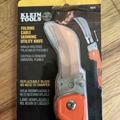 Folding Klein Tools Linesman Knife Wire Cable Skinning Blade Tool 44218 NEW