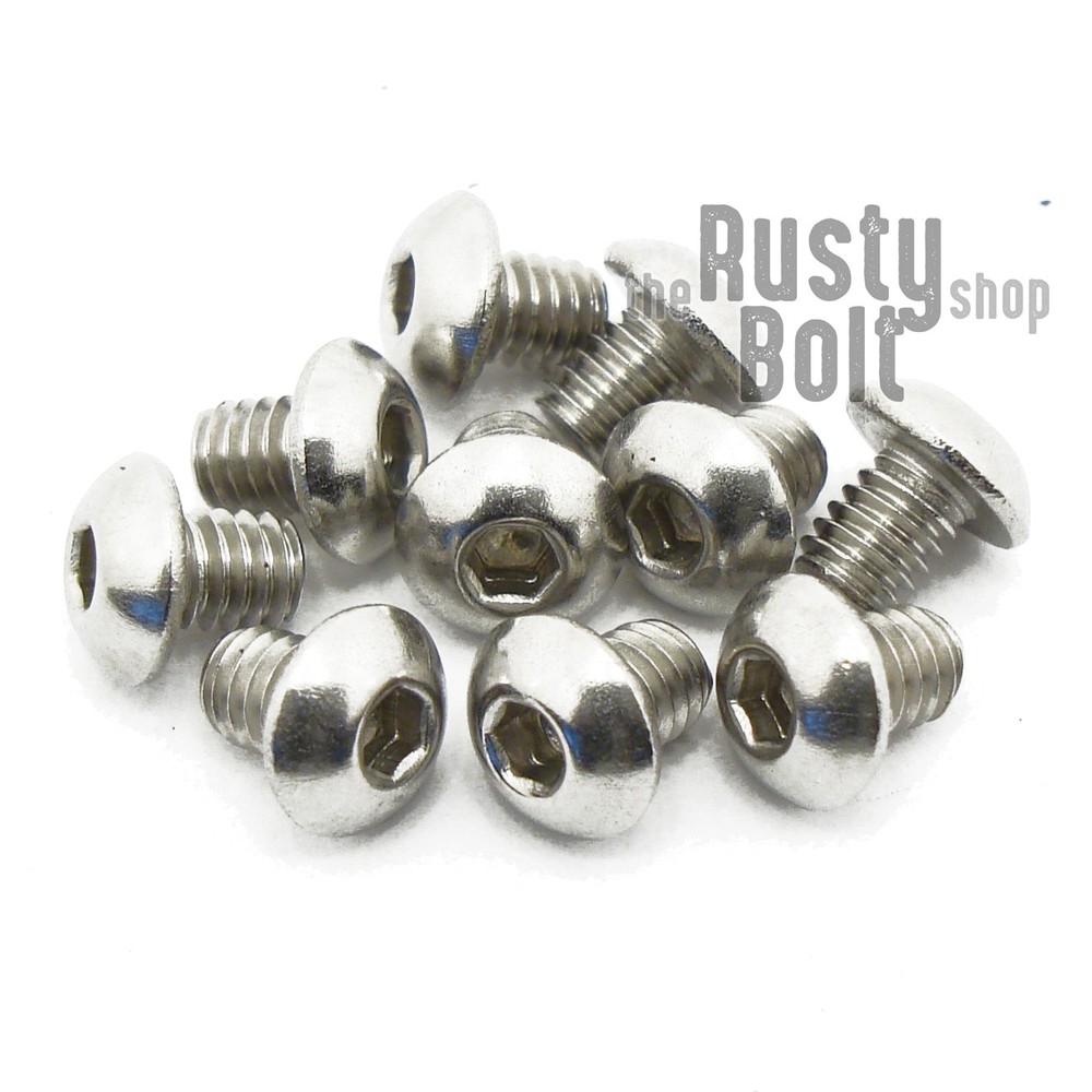 M2.5 x 3mm, Socket Button Head Screws, A2 304 18-8 Stainless Steel