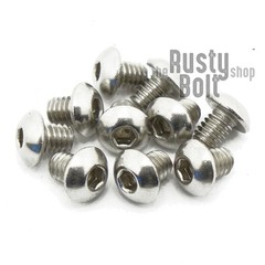 M2.5 x 3mm, Socket Button Head Screws, A2 304 18-8 Stainless Steel