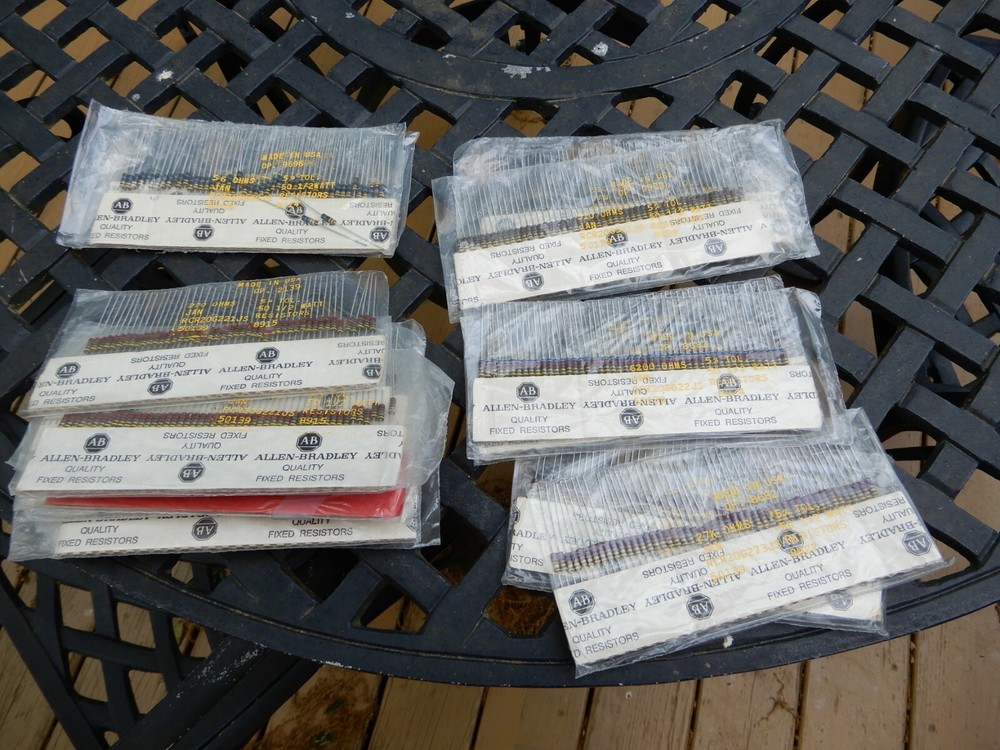 Allen Bradley 1/2 Watt Carbon Comp Resistor Packs (50) Various Values You Pick