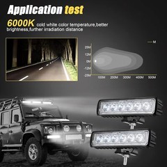 2pcs 27W LED Work Lights Flood Beam Universal fit Tractor Suv Atv Rectangle