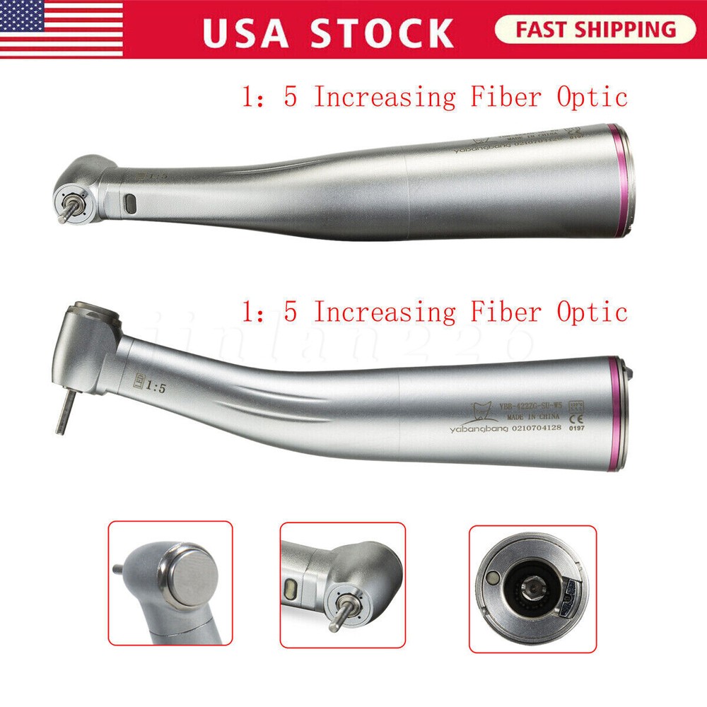 NSK Ti-MAX X95L Type Dental 1:5 Fiber Optic Contra Angle Handpiece LED Turbine