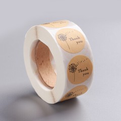 Thank You Flower Sticker Labels 500 each per roll Great for Orders Crafts & Fun