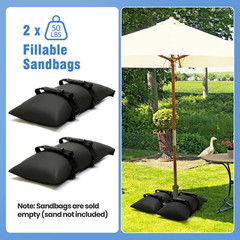 Sand Bags for Weight, 2-Pack 50LBS 1680D Oxford Fabric Sandbags for Weight