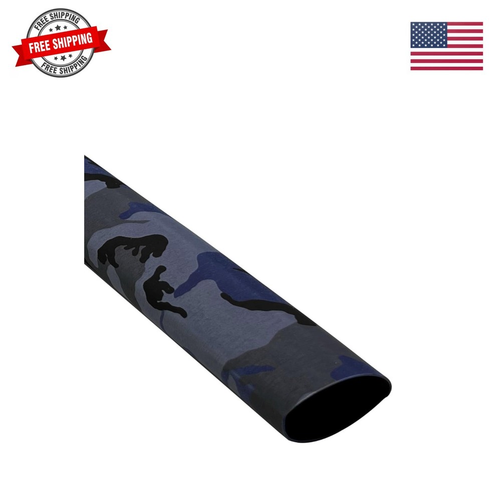 Blue Camo Tubing Heat Shrink for Fishing Rods and Cork Grip Repair φ40mm, L1….