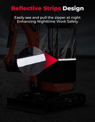 Mini Excavator Cover Cab Enclosure Fits 1760-3530 lbs for Kubota U17/ Bobcat E20