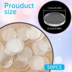 Glass Table Top Anti Slip Pads, 50 Pcs Bumpers, Clear
