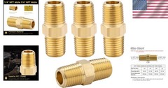 Heavy-Duty 1/4 NPT Brass Hex Nipples – Durable Fittings for Home and Industry