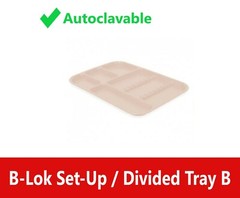 1PC Dental Instrument Set-up Tray Divided Sterilized Fully Autoclavable, Size B