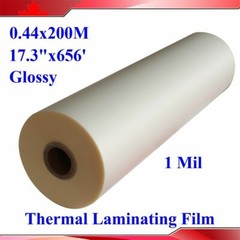 Techtongda Glossy Roll Laminating Film 17.3″X656′ for A2 Size Laminator 1 Mil