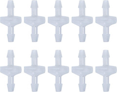 10 Pack 1/4 Inch Plastic Check Valve, One Way Barb Hose Inline Non Return for F