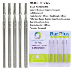 Wave Dental Surgical Burs For Straight Handpiece Taper Fissure Carbide HP 44.5mm