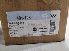 401-126 1″ x 3/4″ x 1 Slip x Slip x Slip Reducing Tee. LOT OF 10