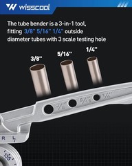 3-in-1 Tube Bender Tubing Brake line Bender for Soft Copper, Aluminum, Metal, Pi