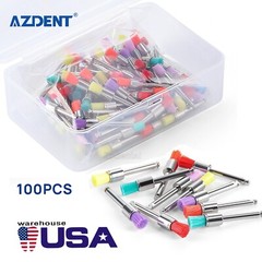 100pzas Dental Cepillos Dentales de Tazón para Pulir Tipo Plano de Nylon AZDENT
